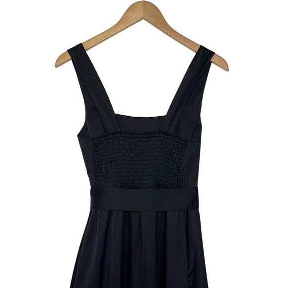 SHOW ME YOUR MUMU Women’s Black Satin Midi Slit Dress Small - Picture 6 of 6